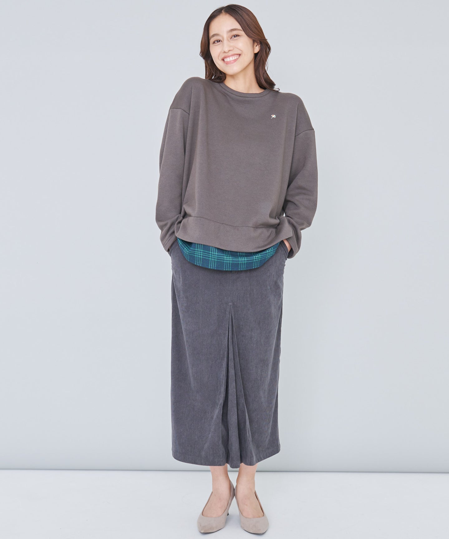 Arnold Palmer 【残り1点】バックリボン チェック ドッキングチュニック